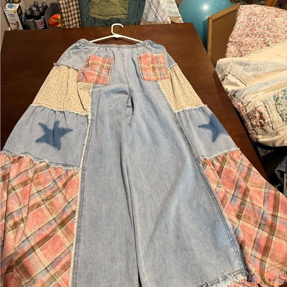 POL Chill Patchwork Wide-Leg Pants - Picture 6 of 11